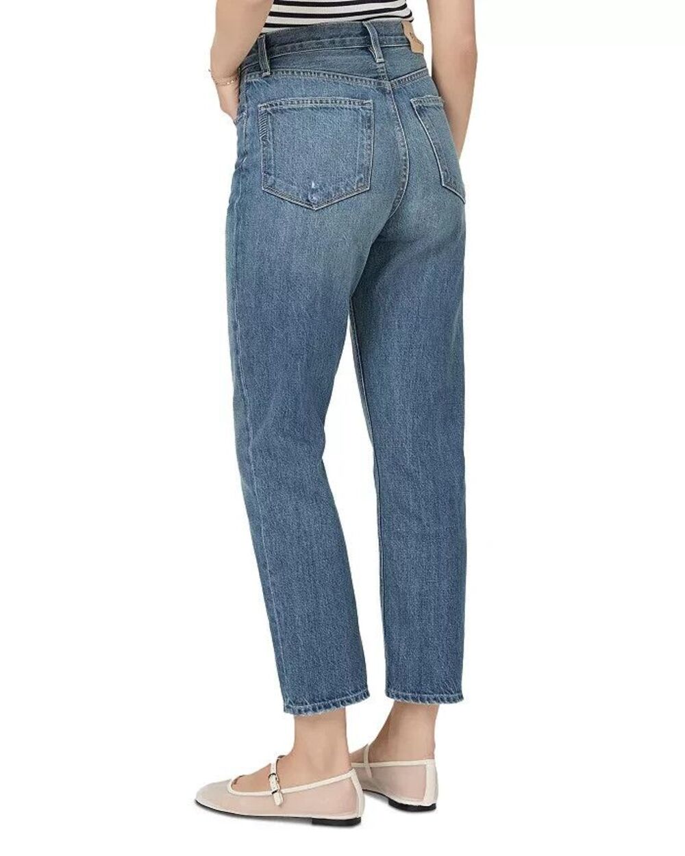 PAIGE womens Billy Crop Covered Button Fly Jeans size 25 The Roxy 27" inseam - Picture 2 of 13